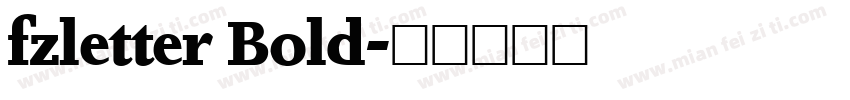 fzletter Bold字体转换